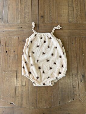 Rylee + cru Terrycloth sun print bubble romper 12-18 months
